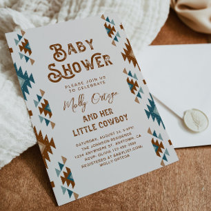 Southwest Baby Shower Invitation Cowboy Baby