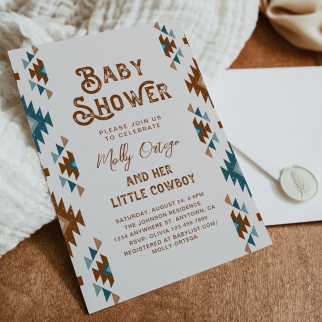 Southwest Baby Shower Invitation | Cowboy Baby (Creator Uploaded)