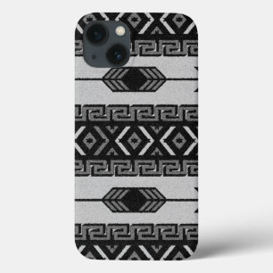 Southwest Black And White Tribal Aztec Pattern iPhone 13 Case