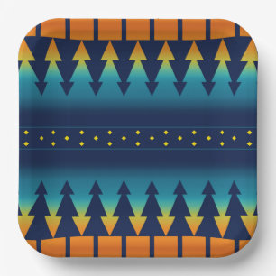 Southwest Blanket Style Sunset Pines Paper Plate
