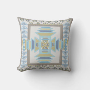 Southwest Blues Indian Blanket Art Design  Cushion