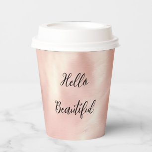 Southwest Blush Pink Cowgirl Cowhide Paper Cups