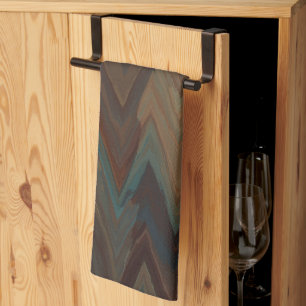 Southwest Brown Chevron Tea Towel