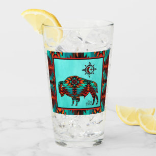 Southwest Buffalo Glass Cup