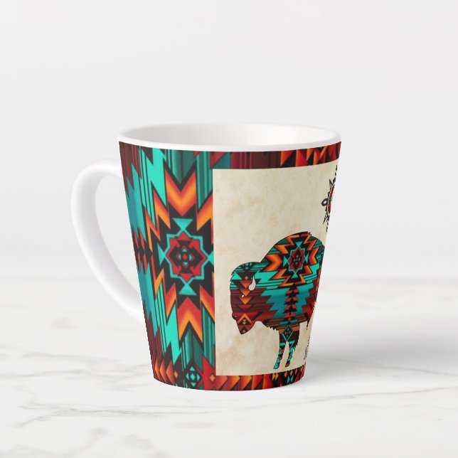 Southwest Buffalo Latte Mug (Left Angle)
