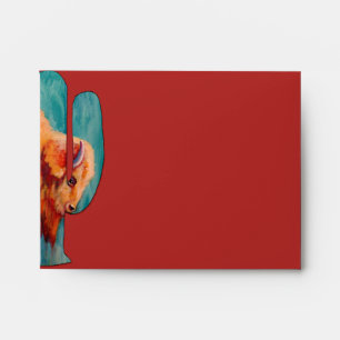 Southwest Cactus Buffalo Response Card Envelope