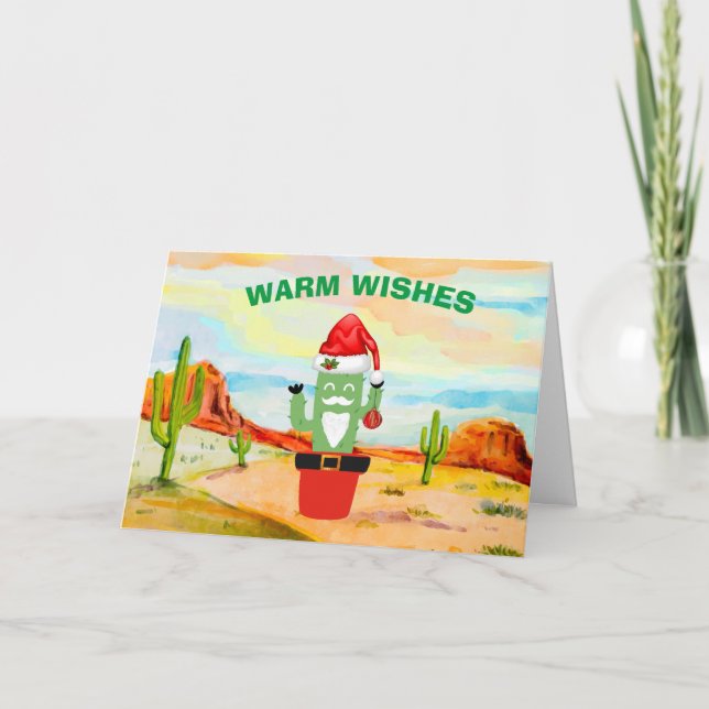 Southwest Cactus Christmas Card (Front)