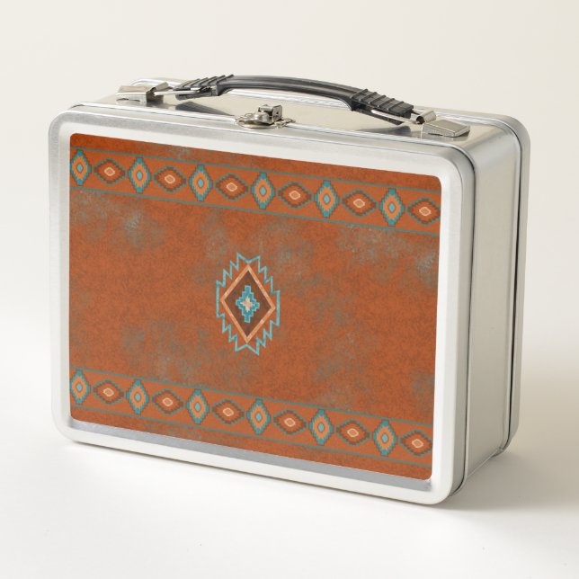 Southwest Canyons Diamond Metal Lunch Box (Front)