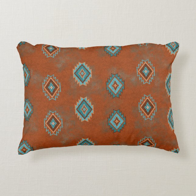 Southwest Canyons Geometric Pattern Decorative Cushion (Front)