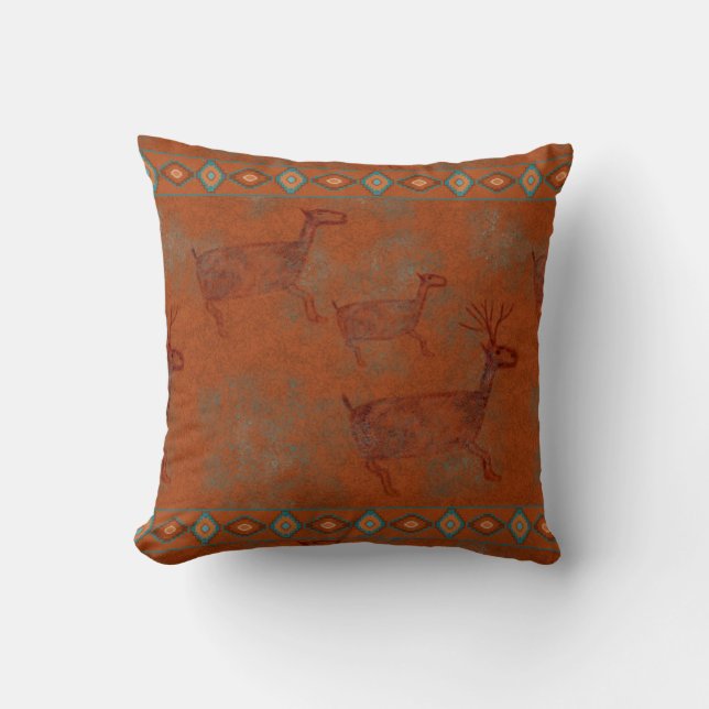 Southwest Canyons petroglyphs Cushion (Front)