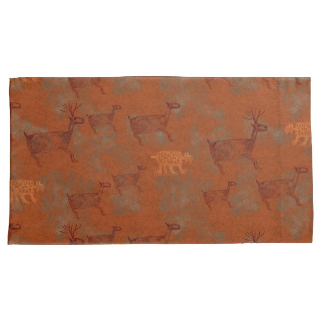Southwest Canyons Petroglyphs Pillowcase (Front-Right)
