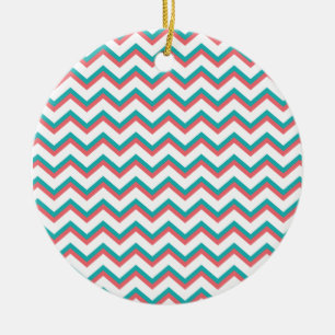 Southwest Chevron Pattern Ceramic Ornament
