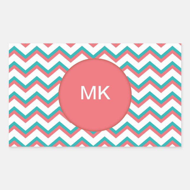 Southwest Chevron Pattern Rectangular Sticker (Front)