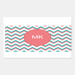 Southwest Chevron Pattern Rectangular Sticker