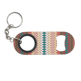 Southwest Chevron Zigzag Bottle Opener w/ Keychain