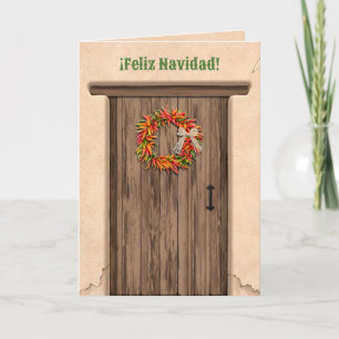 Southwest Chile Ristra Wreath Holiday Christmas Card