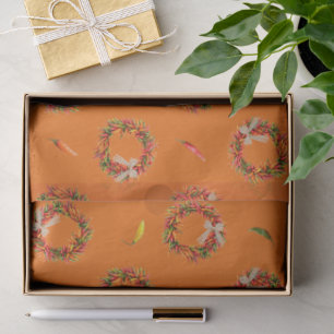 Southwest Chile Ristra Wreaths and Peppers Pattern Tissue Paper