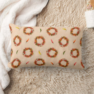 Southwest Chile Wreaths All Over Pattern Lumbar Cushion