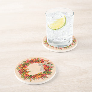 Southwest Colourful Festive Chile Ristra Wreath Coaster
