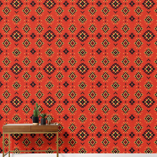 Southwest Colourful Pattern Wallpaper (Hallway)