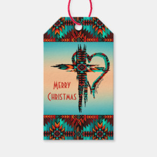 Southwest Cross And Heart Gift Tags
