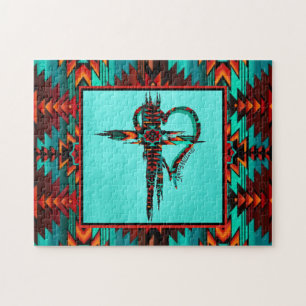 Southwest Cross & Heart Jigsaw Puzzle