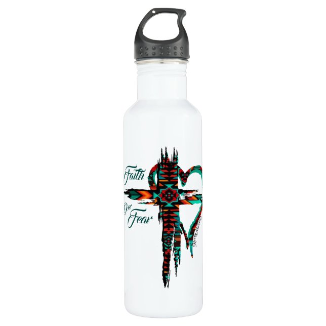 Southwest Cross  Stainless Steel Water Bottle (Front)