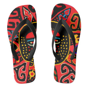 Southwest Del Sol Flip Flops - Tribal Flip Flops