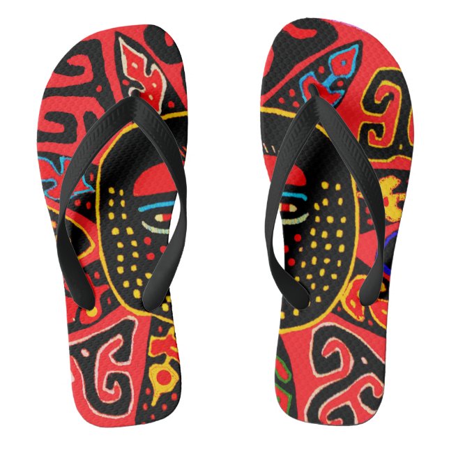 Southwest Del Sol Flip Flops - Tribal Flip Flops (Footbed)