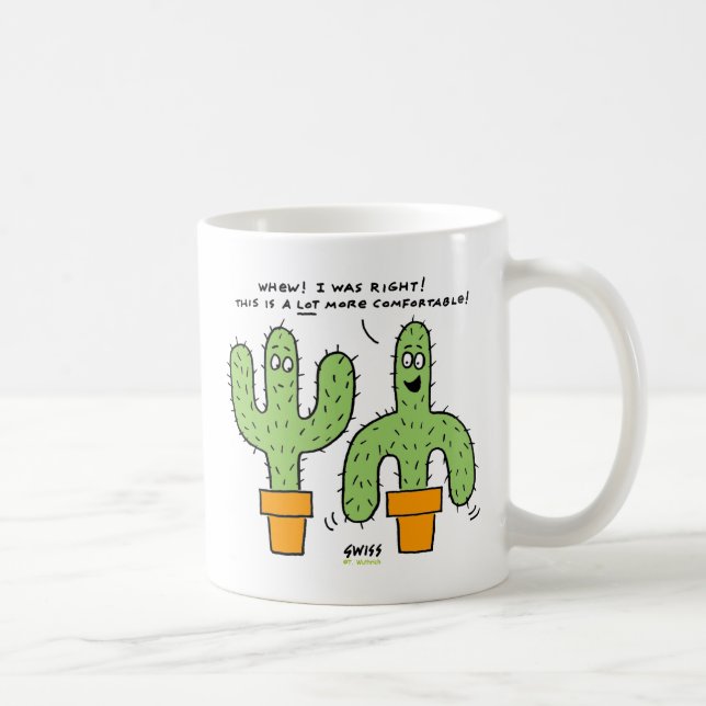 Southwest Desert Cactus Cartoon Funny Mug (Right)