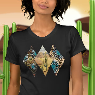 Southwest Desert Cactus Landscape Art T-Shirt