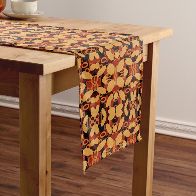 Southwest Desert Landscape Colours Abstract Art Short Table Runner (In Situ)