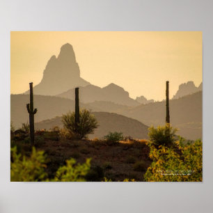 Southwest Desert Mountains Weaver's Needle Arizona Poster