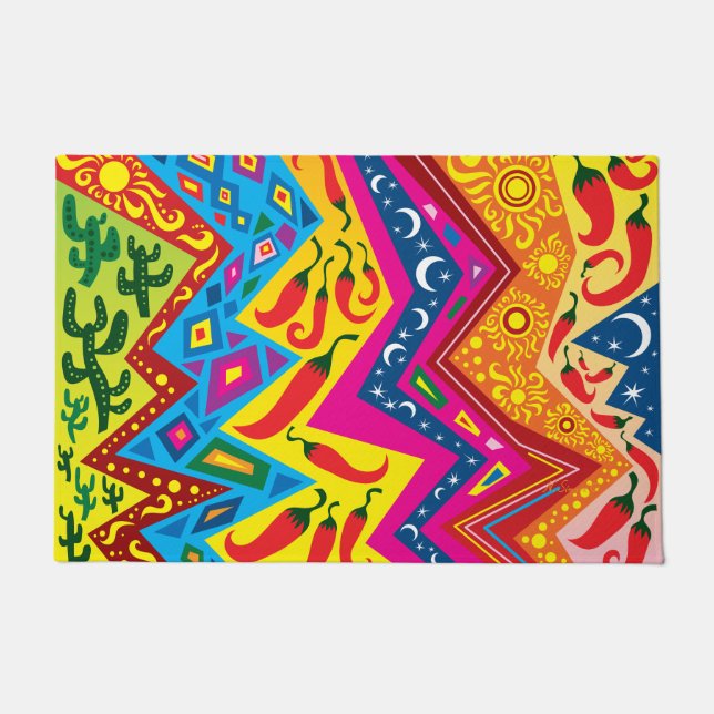 Southwest Desert Pattern Doormat (Front)