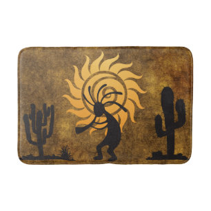 Southwest Desert Sun Kokopelli  Bath Mat