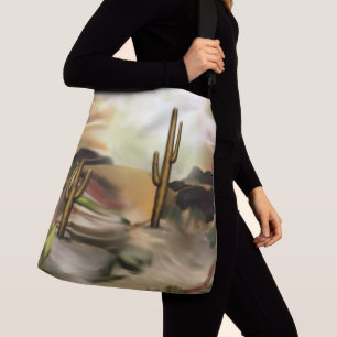 Southwest Desert Sunrise Abstract Art Crossbody Bag