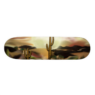 Southwest Desert Sunrise Abstract Art Skateboard