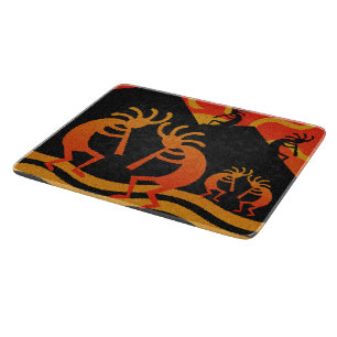 Southwest Desert Sunset Kokopelli Cutting Board