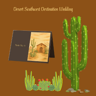 Southwest Desert Terracotta Wedding guest Card