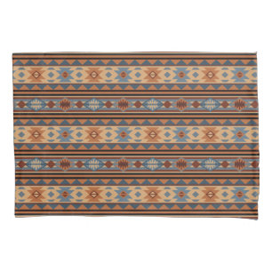 Southwest Design Adobe Grey Brown Tribal Pattern Pillowcase