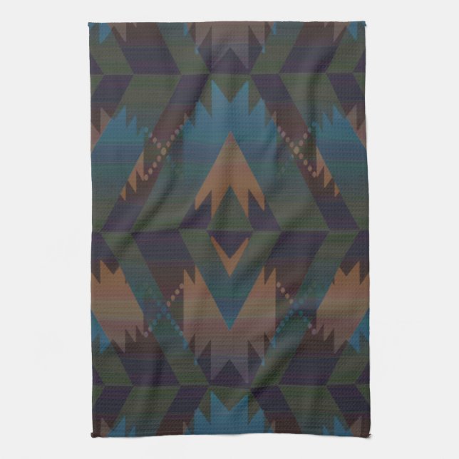 Southwest Design Aztec Print Tea Towel (Vertical)