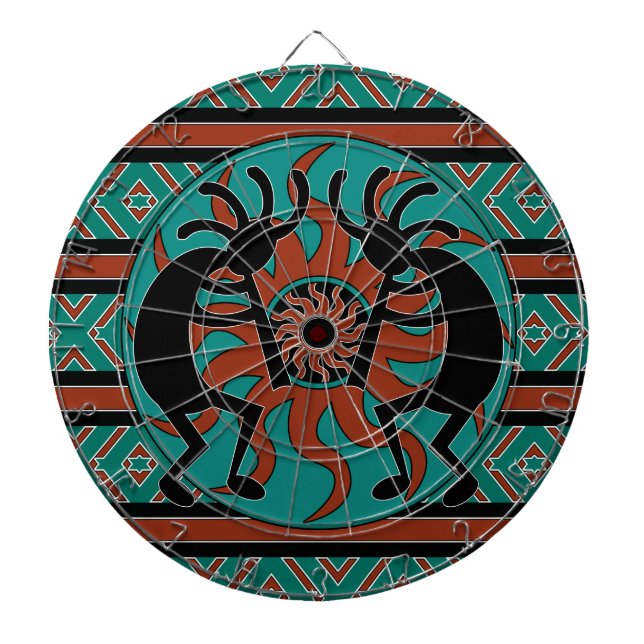 Southwest Design Dancing Kokopelli Dartboard (Front)