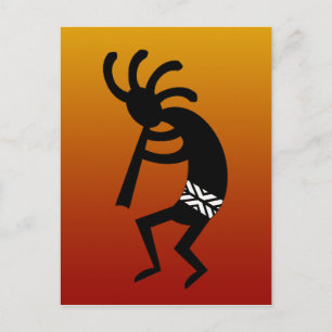 Southwest Design Dancing Kokopelli Postcard