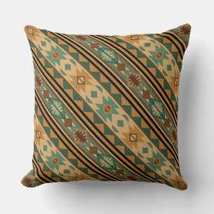 Southwest Design Green Brown Tan Cushion
