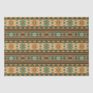 Southwest Design Green Brown Tan Tissue Paper