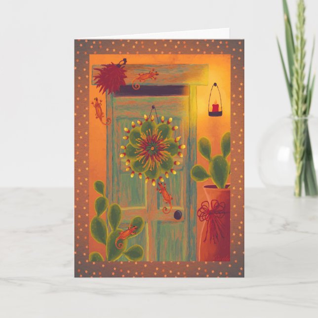 Southwest Design Personalised Holiday Card (Front)