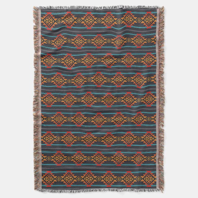 Southwest Design Throw Blanket (Front Vertical)
