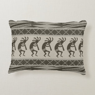 Southwest Design Tribal Dancing Kokopelli Decorative Cushion