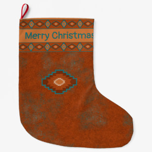 Southwest Diamond Personalised Western Style Large Christmas Stocking