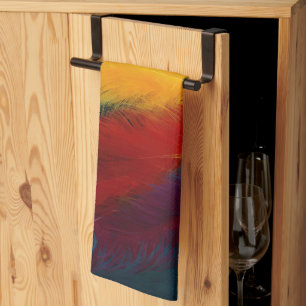 Southwest Feather Abstract Tea Towel